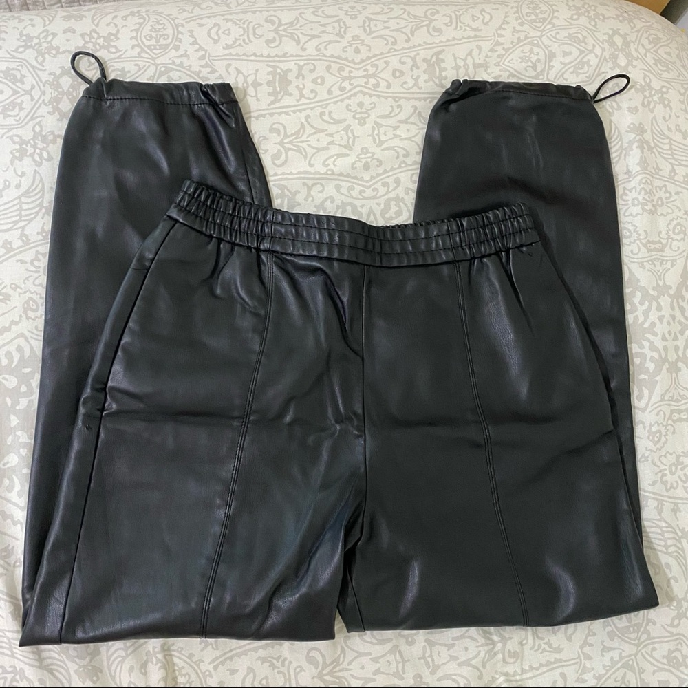 Zara Leather Joggers